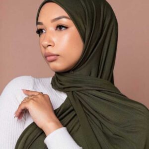 korean jersey fabric hijab Olive