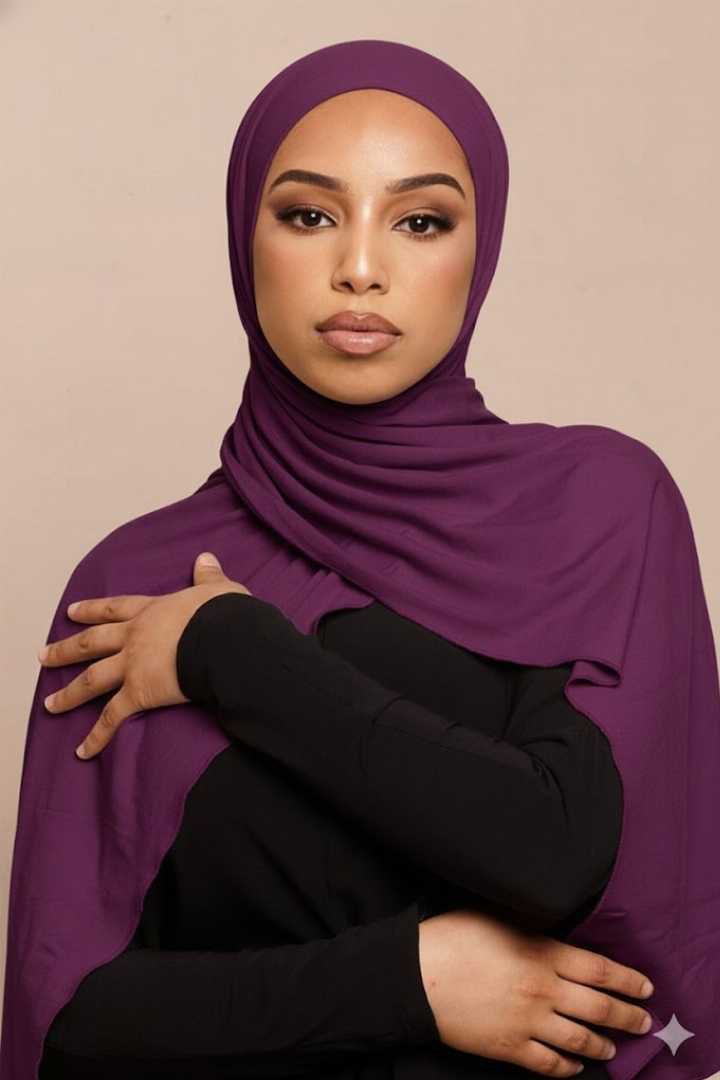 korean jersey fabric hijab Purple