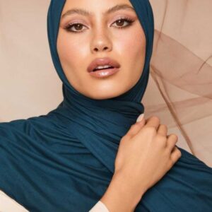 korean jersey fabric hijab TL Blue