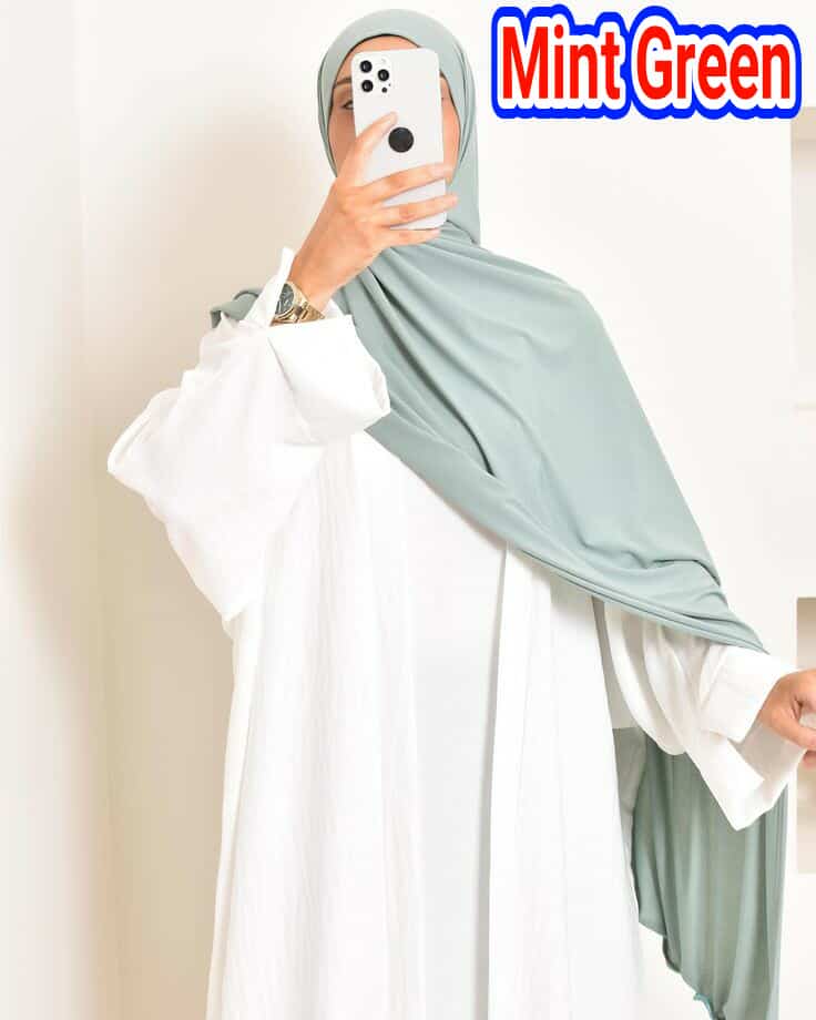 korean jersey fabric hijab Mint Green
