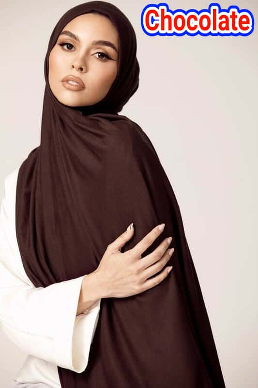 korean jersey fabric hijab 
[Chocolate]