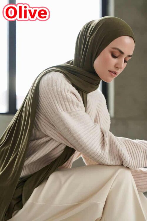 received_2489768988070106-1 korean jersey fabric hijab Olive