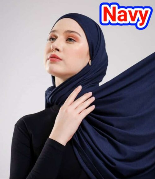 received_784134701026501 korean jersey fabric hijab Navy