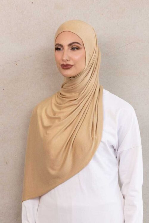 Jersey Fabric hijab [ Golod -Brown ]