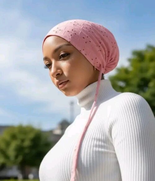 চিকেন এমব্রয়ডারি ইনার ক্যাপ  [ Pink ]