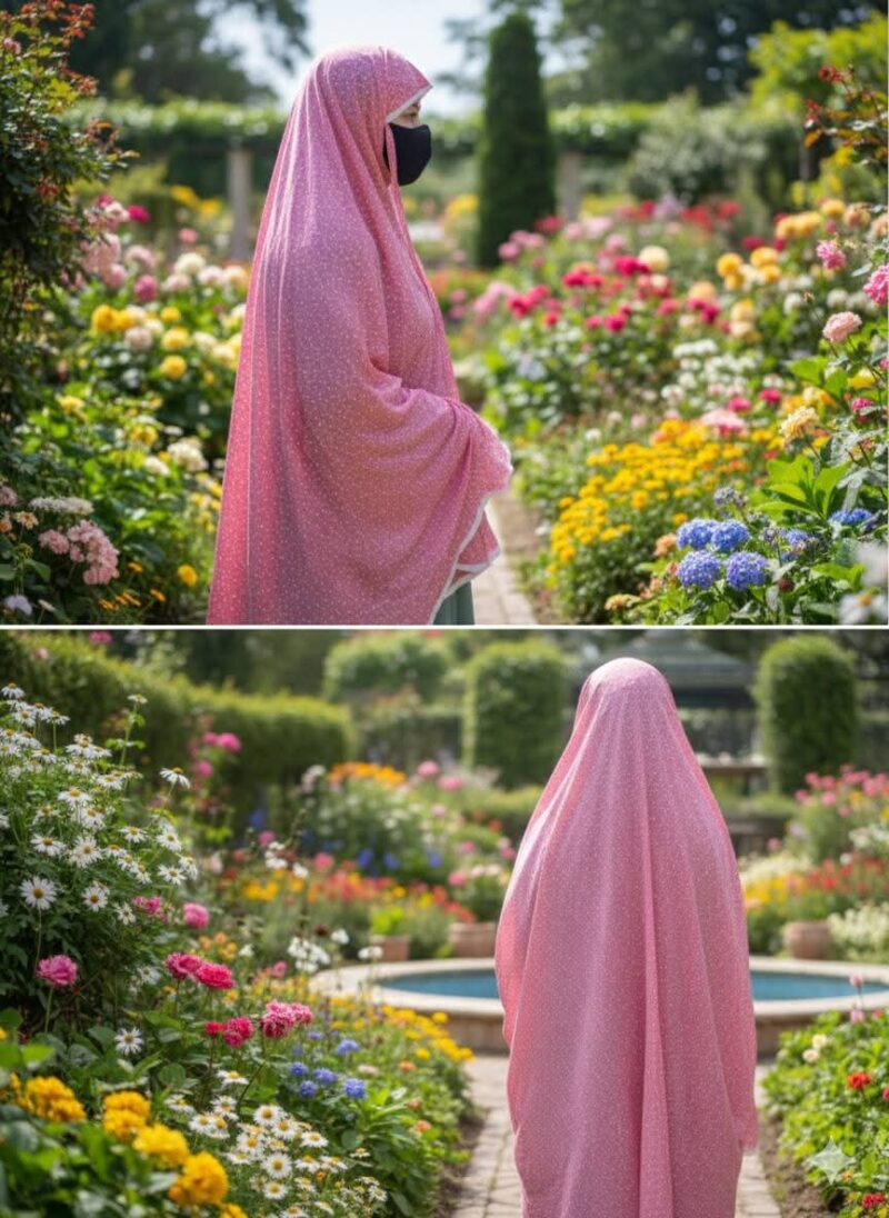 Premium Cotton Salah Hizab [ pink]