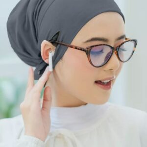 Jersey fabric inner Cap  [dark ash]
