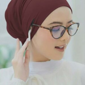 Jersey fabric innar Cap [dark maroon]