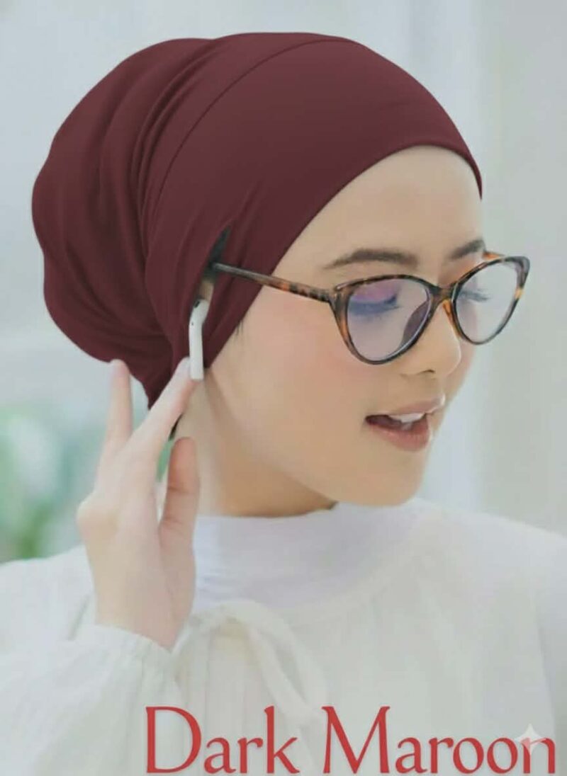 Jersey fabric innar Cap [dark maroon]