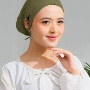 Jersey fabric inner cap [ olive]
