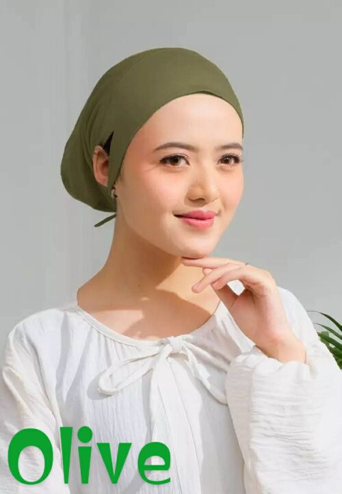 Jersey fabric inner cap [ olive]