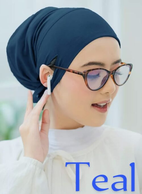 Jersey fabric innar cap [ navy blue ]
