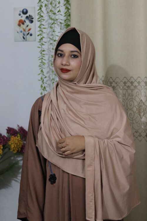 Jersey Fabric Hijab [ Light Beige ]
