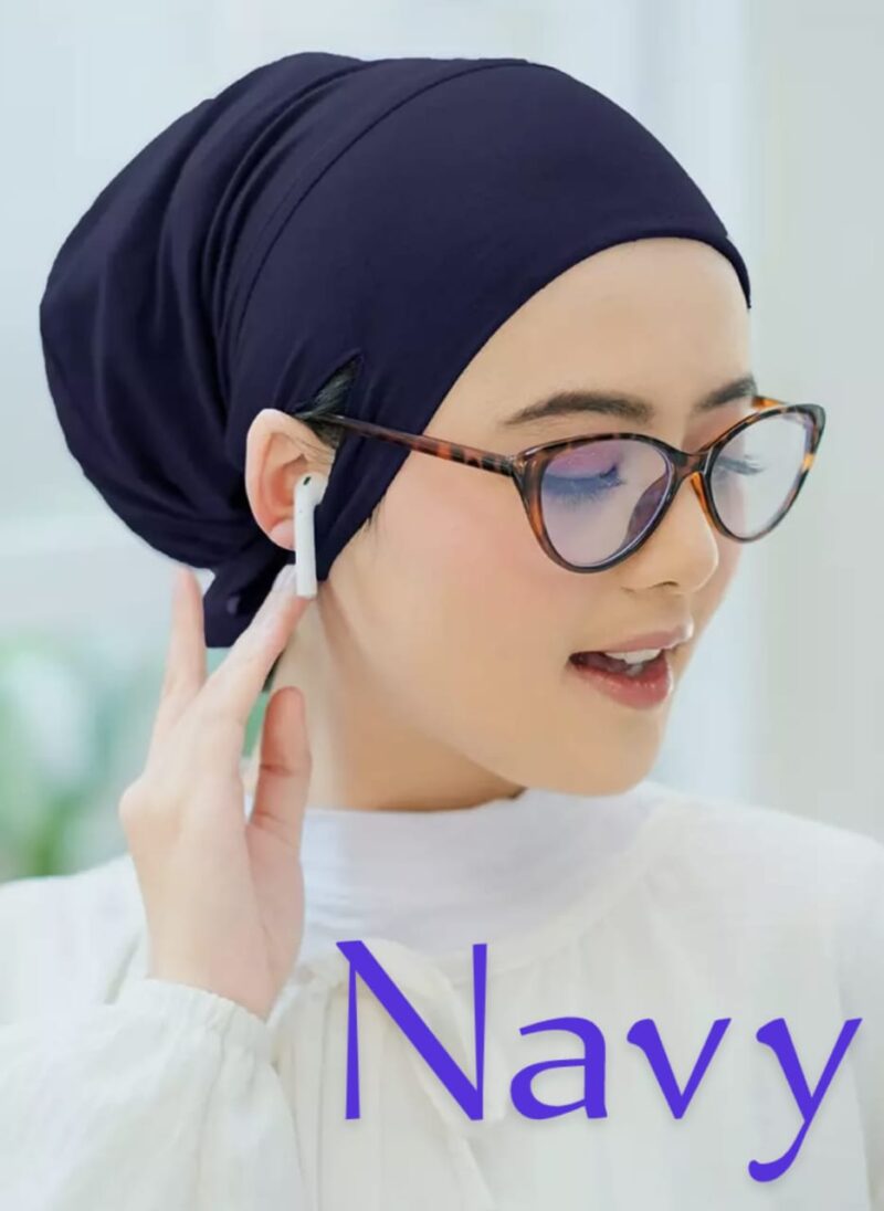 Jersey fabric inner cap [ Navy]