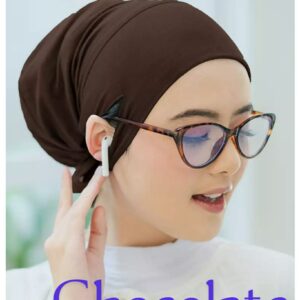 Jersey fabric inner cap [ chocolate ]