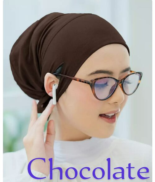 Jersey fabric inner cap [ chocolate ]