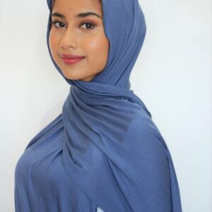 Premium jersey hijab 
[ blue grey]