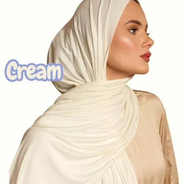 premium Jersey Hijab [ cream]