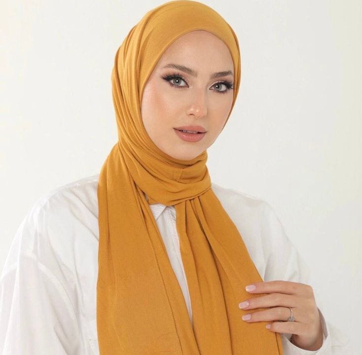 premium Jersey hijab 
[ mustard yellow ]