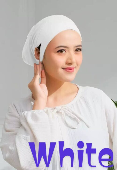Jersey fabric inner cap [ White]