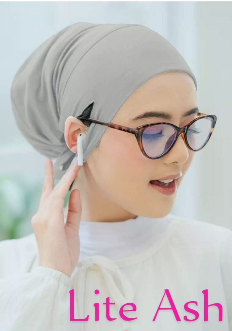 Jersey fabric inner cap[ light Ash ]