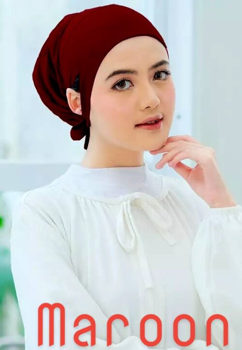 Jersey fabric inner cap [ maroon]