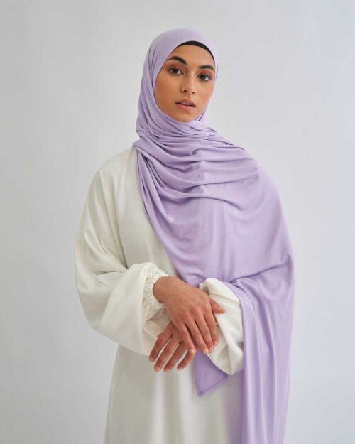 Korean Jersey fabric Hijab
 [ lavender ]