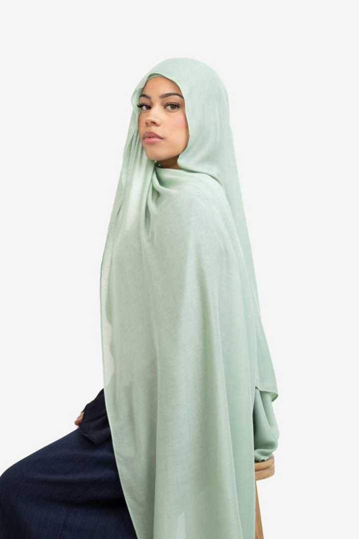 Korean Jersey fabric Hijab
 [ mint green ]