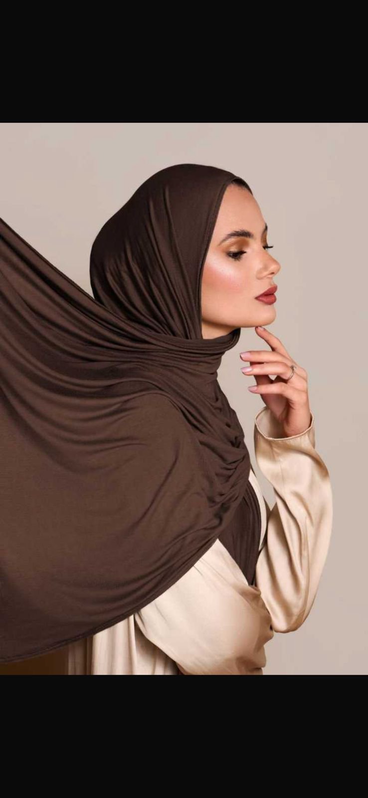 Korean Jersey fabric Hijab 
[ chocolate ]