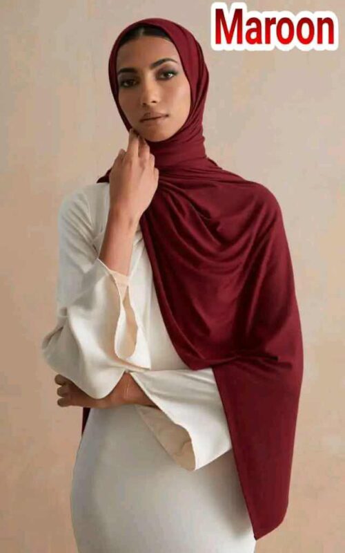 premium jersey hijab 
[ Maroon]