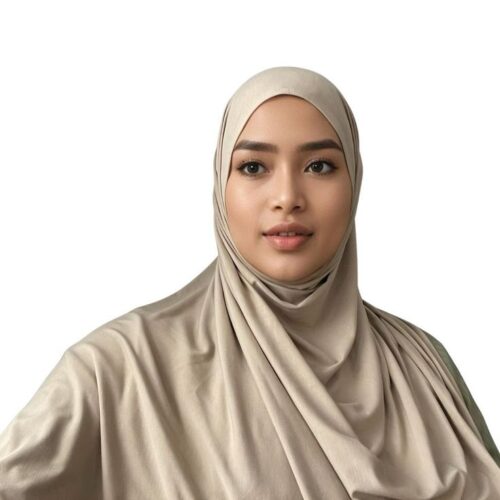 Korean Jersey fabric Hijab [ cream beige]