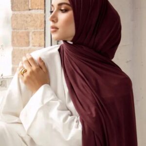 soft and comfortable Jersey Hijab [ dark Maroon ]