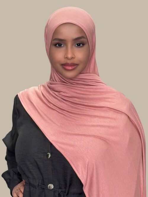 Korean Jersey fabric Hijab [ dusty Rose]